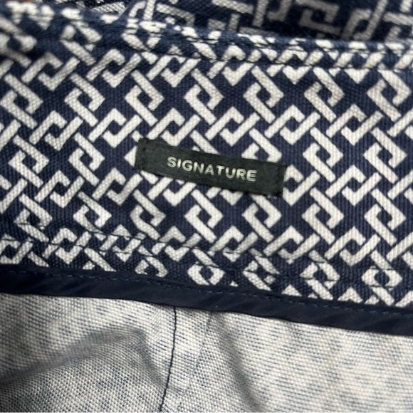 Talbots Pants Size 10 Petite Blue Geometric Signature Ankle Length Stretch - Picture 8 of 10